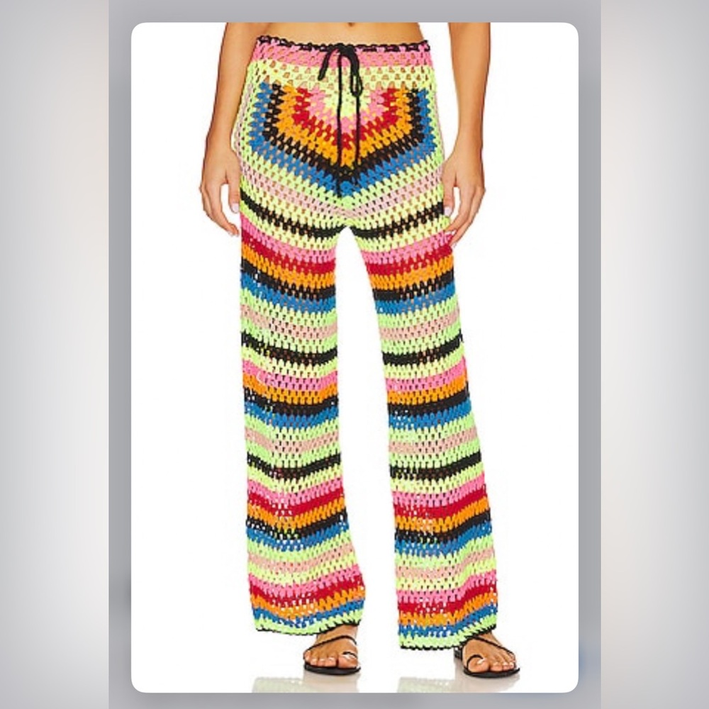 Alex Pinho Crochet Cover Up pants